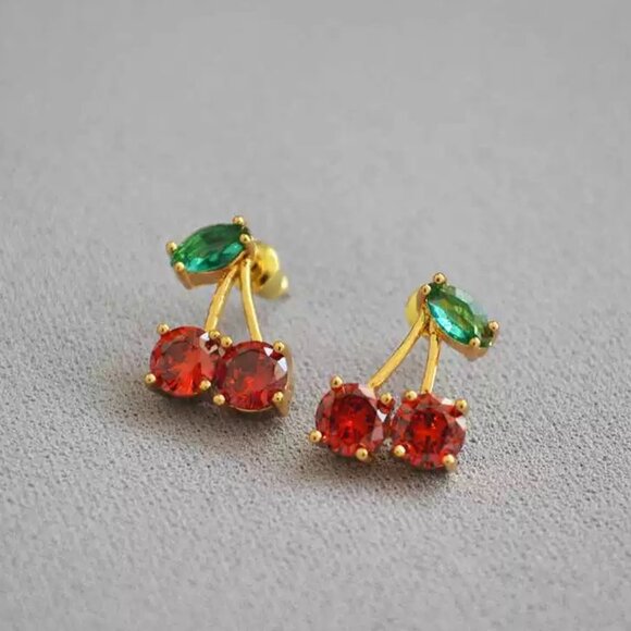 Kate Spade Ma Cherie Cherry Stud Earrings - Picture 1 of 5